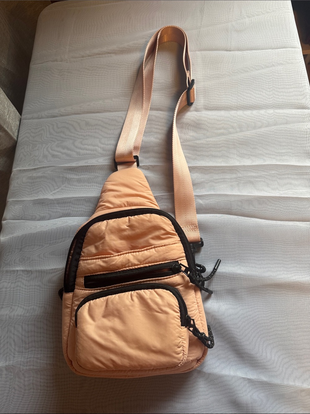 Peach Sling Crossbody Bag  - Minimal Everyday Carry